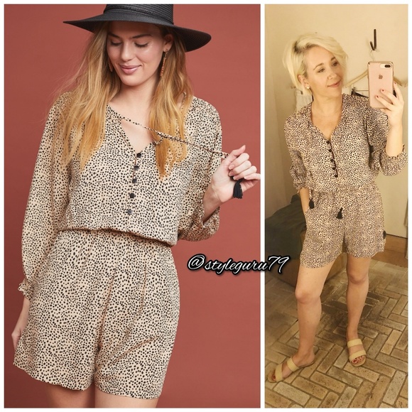 NWT, Anthropologie, Beachgold Chelsea Romper